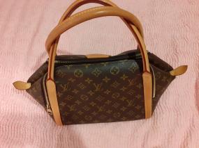 Pochette accessoire cloth handbag Louis Vuitton Brown in Fabric  20582842