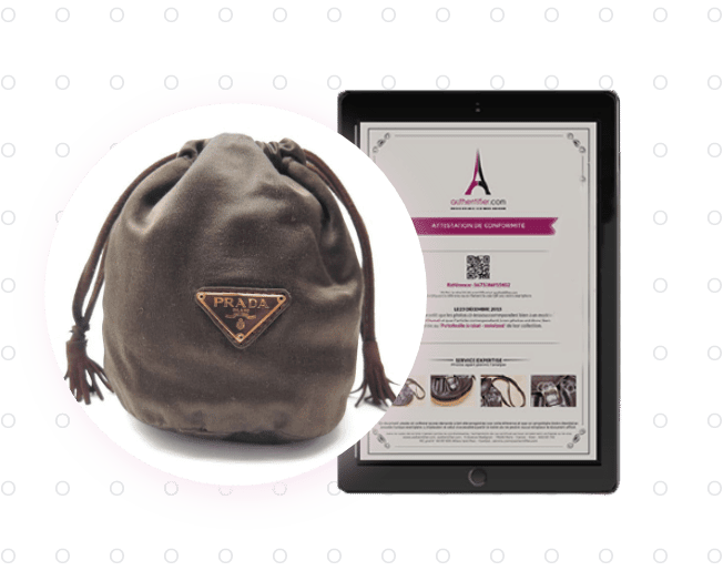 Checking the authenticity of a Prada bag