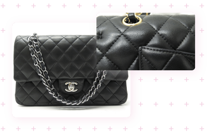 Luxury item photographs of a Chanel bag